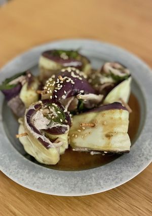 レンジで5分！ナスと豚バラのくるくる-レシピのメイン写真