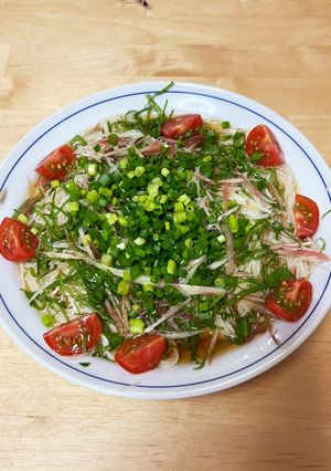 薬味のぶっかけそうめん-レシピのメイン写真
