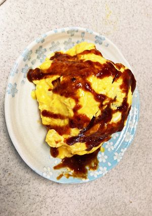 見栄え最高オムライスハンバーグ-レシピのメイン写真