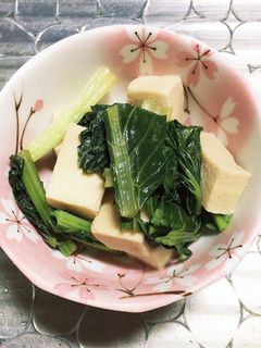 小松菜と高野豆腐のレンジ煮-レシピのメイン写真