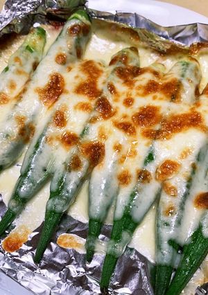 オクラのチーズ焼き-レシピのメイン写真