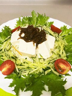 豆腐ともずくのサラダ♫-レシピのメイン写真