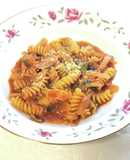 簡単フジッリを使ったパスタランチ