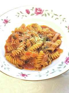 簡単フジッリを使ったパスタランチ-レシピのメイン写真