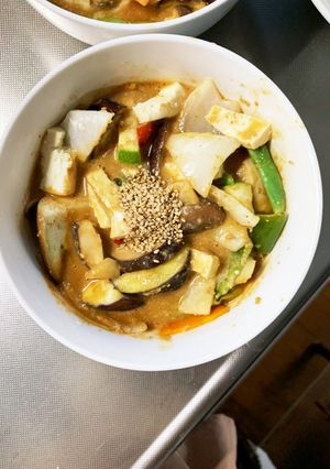 肉無豆腐きな粉トマト洋風麻婆味野菜炒め-レシピのメイン写真
