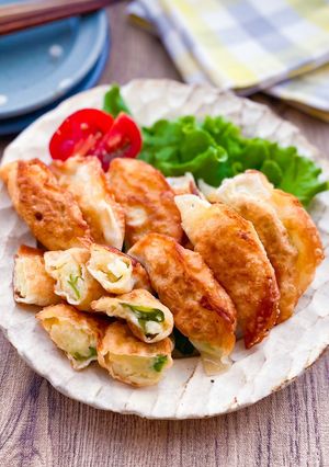 じゃがいもとアスパラの揚げ餃子♫-レシピのメイン写真