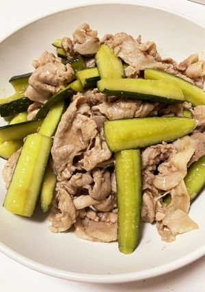 きゅうりと豚こま肉の香味炒め-レシピのメイン写真