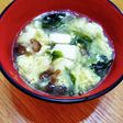 ふんわり卵のなめこと春雨の満腹スープ