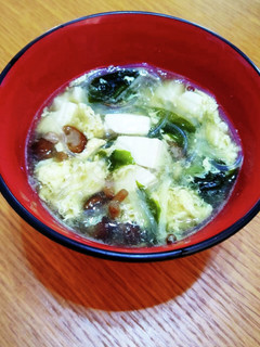 ふんわり卵のなめこと春雨の満腹スープ-レシピのメイン写真