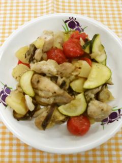 夏野菜とチキンのオーブン焼き-レシピのメイン写真
