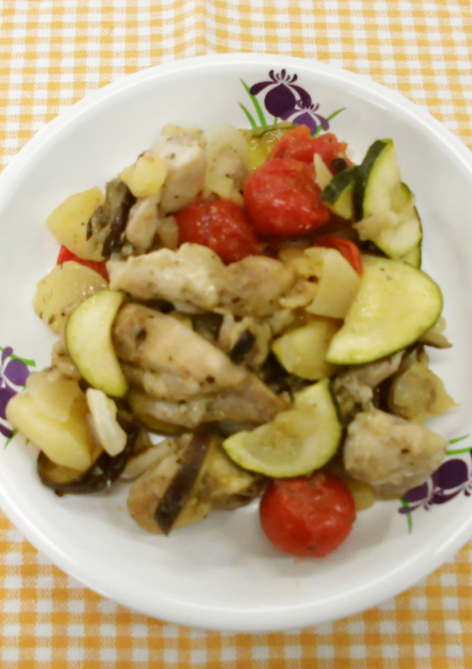 夏野菜とチキンのオーブン焼き-レシピのメイン写真