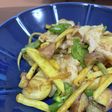 夏野菜と豚バラのカレー炒め