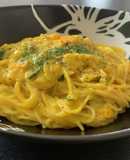 冷凍かぼちゃでかぼちゃクリームパスタ