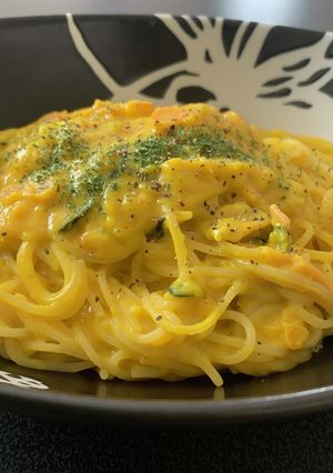 冷凍かぼちゃでかぼちゃクリームパスタ-レシピのメイン写真