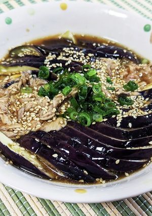 5分で副菜！レンチンでなすのポン酢かけ-レシピのメイン写真