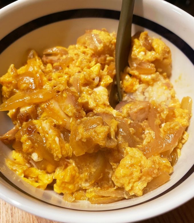 簡単♡唐揚げの残りDE親子丼-レシピのメイン写真