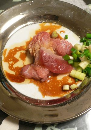 マグロの刺身でゴマ油でジュッ-レシピのメイン写真