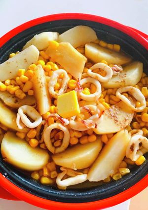 バター醤油で無限！じゃが・コーン・イカ♡-レシピのメイン写真