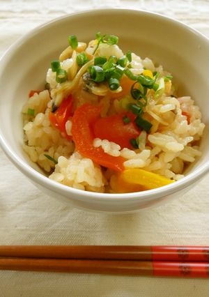 パプリカの和風炊き込みご飯-レシピのメイン写真