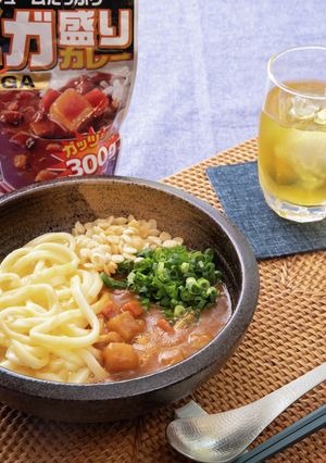 釜玉カレーうどん-レシピのメイン写真