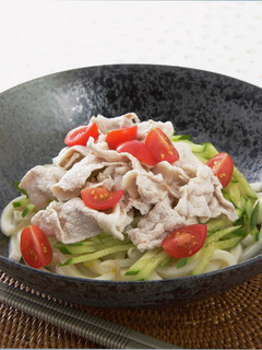 レンジで簡単!豚しゃぶ冷やしうどん-レシピのメイン写真