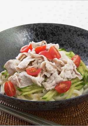 レンジで簡単！豚しゃぶ冷やしうどん-レシピのメイン写真