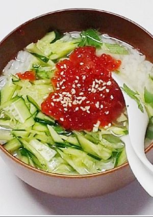 熱中症対策にも【冷し筋子茶漬け】-レシピのメイン写真