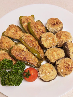 ♡ヘルシー♡ピーマンとしいたけの肉詰め♡-レシピのメイン写真