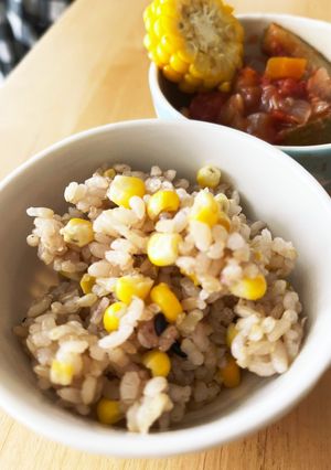 夏の定番　むくみ解消とうもろこしご飯-レシピのメイン写真