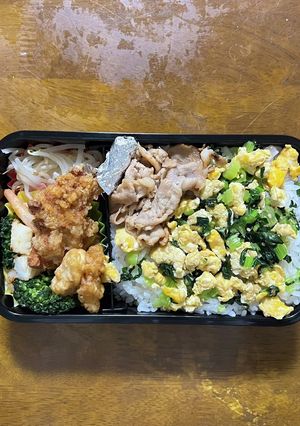 小松菜入り炒り卵弁当-レシピのメイン写真