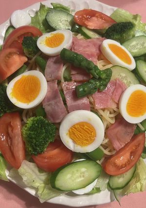 たっぷり野菜のドレッシングパスタ♡-レシピのメイン写真