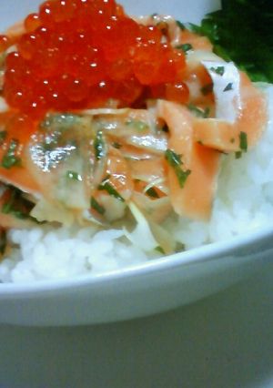 海鮮親子丼（トロサーモン＆いくら）-レシピのメイン写真