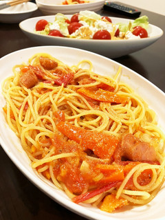 完熟トマトのガーリックパスタ-レシピのメイン写真