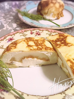 桃のレアチーズ クレープ包み 低カロリー-レシピのメイン写真