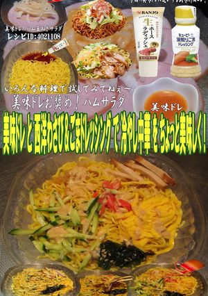 美味ドレと西洋わさびごまドレで冷やし中華-レシピのメイン写真