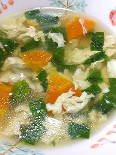 【保育園給食】モロヘイヤのふわとろスープ-レシピのメイン写真