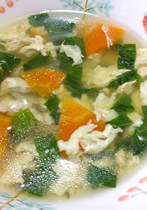 【保育園給食】モロヘイヤのふわとろスープ-レシピのメイン写真