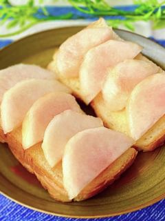簡単☆桃のバタートースト-レシピのメイン写真