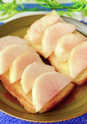 簡単☆桃のバタートースト-レシピのメイン写真