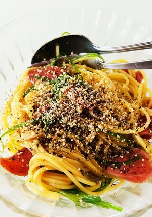 ウインナーとねぎの和風パスタ-レシピのメイン写真