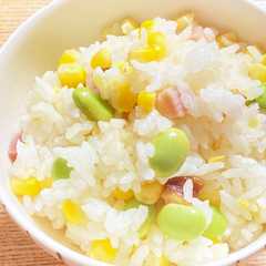 รูปของ 簡単☆とうもろこしと枝豆のごはん