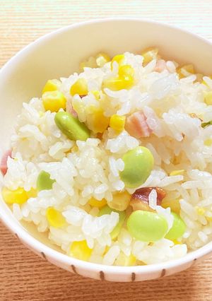 簡単☆とうもろこしと枝豆のごはん-レシピのメイン写真