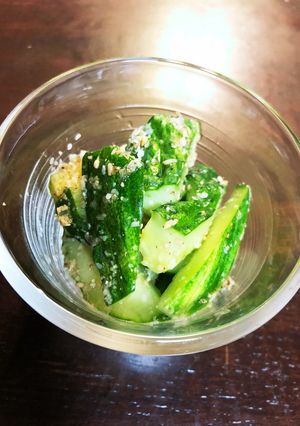 胡瓜の胡麻酢あえ♡-レシピのメイン写真