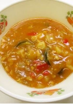 【給食】夏野菜キーマカレー-レシピのメイン写真