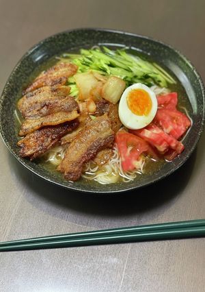 そうめんで☆韓国風サムギョプサル冷麺♪-レシピのメイン写真