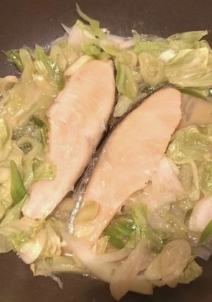 簡単！大人の鮭のちゃんちゃん焼き-レシピのメイン写真