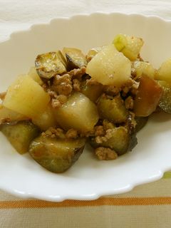 冬瓜とナスの麻婆風炒め-レシピのメイン写真