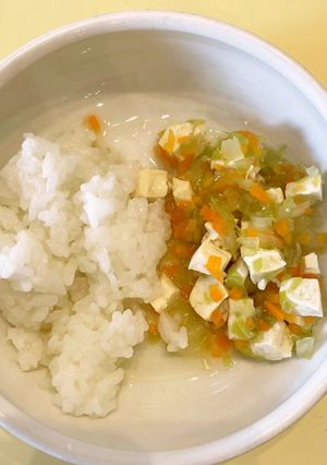 【保育園離乳食後期】豆腐と野菜の煮物-レシピのメイン写真