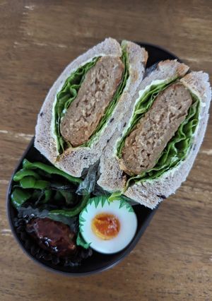 JK☆ハンバーグサンド弁当♪-レシピのメイン写真