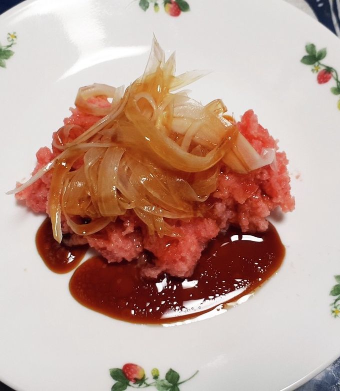 まぐろたたきの酢玉ねぎのせ-レシピのメイン写真